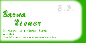 barna misner business card